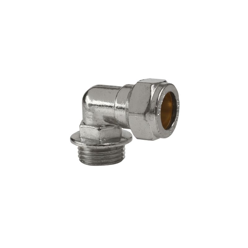 Female Iron Elbow Chrome Compression Fitting - Pipe Dream Fittings